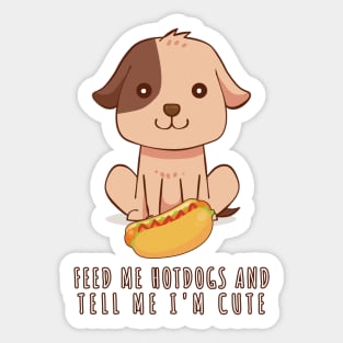 Dog Hotdogs Sticker